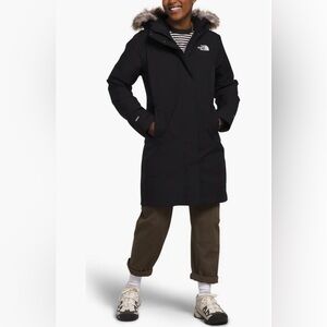 Arctic Waterproof 600-Fill-Power Down Parka with Faux Fur Trim